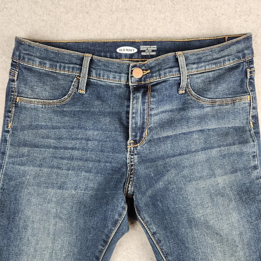Old Navy Rockstar Super Skinny Jeggings Girl's‎ Youth 16 Dark Wash Stretch
